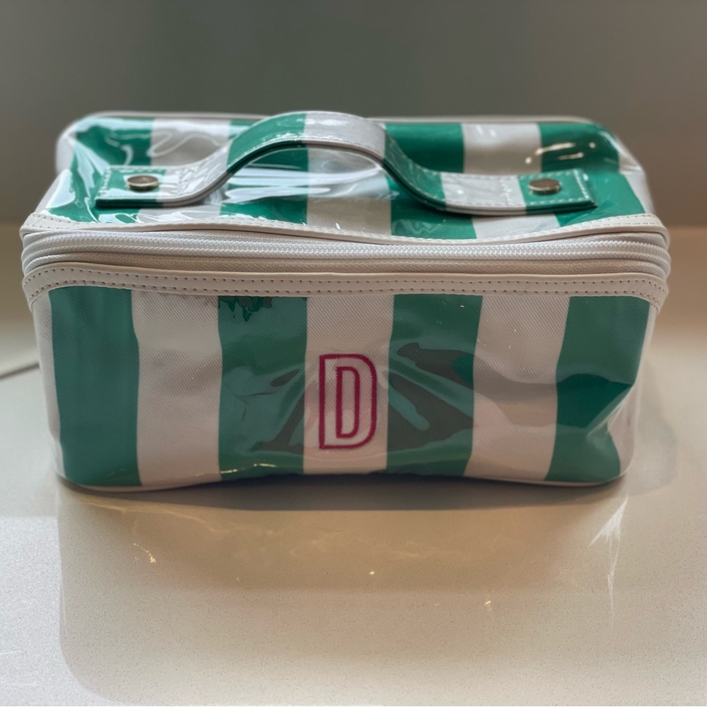 Mark & Graham Clear Coated Diamond Cosmetic Pouch
